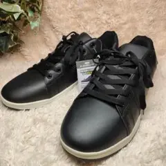 【タグ付き美品】反射付きワーキングシューズ　作業靴　ブラック　27㎝