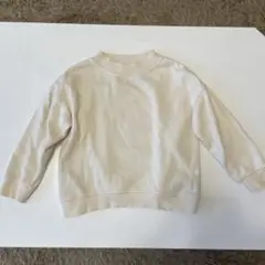ZARA ザラ　トレーナー 裏起毛　4/5y 110 クリーム色