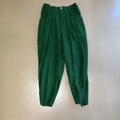 Cafelly グリーン バレルパンツ