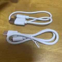 ホワイト USB-C 充電ケーブル 2本セット　Type-C
