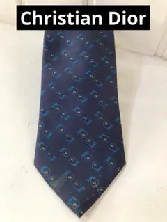 【美品】Christian Dior ネイビー ネクタイ