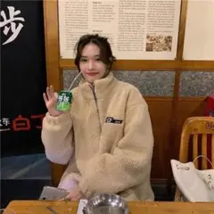 レディース アウター ファージャケット もこもこ 毛皮 ハイネック 韓国28
