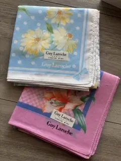 Guy Laroche 花柄ハンカチセット5点
