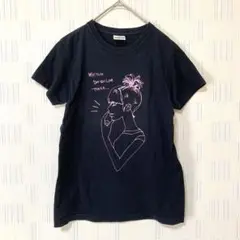 Sinamon 黒T 半袖シャツ　プリントTシャツ　M 夏　シンプル　カジュアル