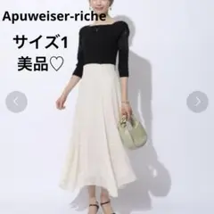 【美品】Apuweiser-riche エンブロイダリードッキングワンピース
