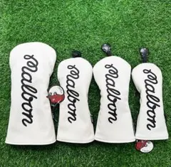 新品MALBON GOLF ヘッドカバー　マルボンゴルフ　4点セット白