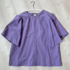 chocol raffine robe パープル フレアスリーブ カットソー F