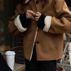 裏地 ボア ブルゾン ジャケット アウター 冬服