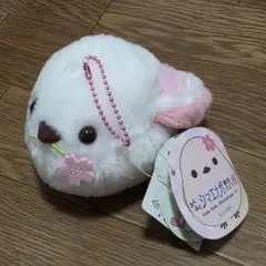 ふくふくシマエナガ　春色びより 桜　シマちゃんピンクお花　マスコット