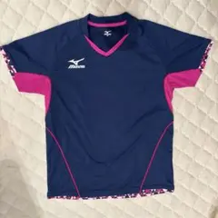 Mizuno 卓球用 半袖ウェア ネイビー/ピンク XS