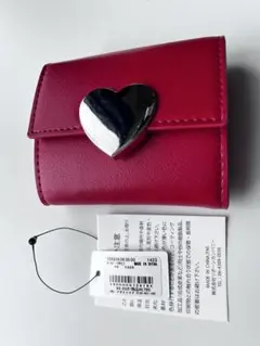 【新品・未使用】 Me ％ ハートパーツ付き 三つ折財布 計１点