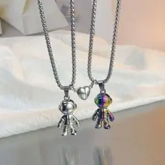 E☆安心のメルカリ便☆新品☆2個セット☆くま☆ペアネックレス