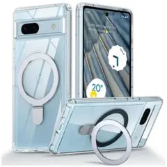 Google Pixel 8 ケース MagSafe対応 多機能スタンド クリア