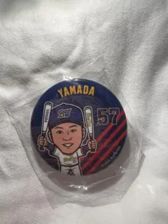 山田選手 57番 ブルーウェーブガチャ缶バッジ