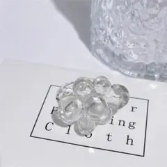 ビンテージ 透明 葡萄 リング アクリル 樹脂 指輪 13号 クリア
