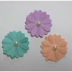 花型紙製マグネット 3色セット