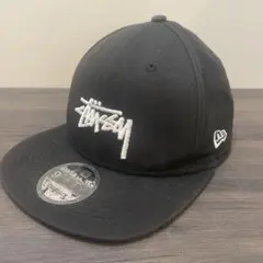 Stussy ブラック ベースボールキャップ 9フィート