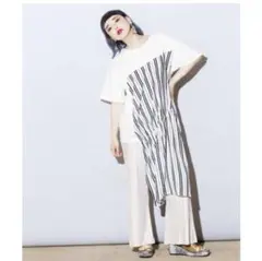 新品オズモーシスOSMOSIS 7,590円 2WAYギャザーロングプルオーバー