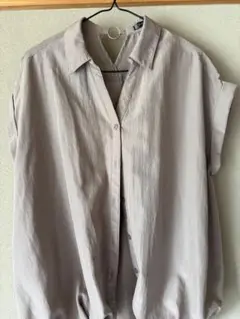 グレー 半袖シャツ Lサイズ ポリエステル100%