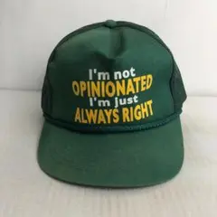 【US古着】OPINIONATED ビンテージ メッセージ メッシュ キャップ