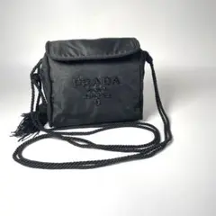 プラダ PRADA ナイロン ミニ ショルダーバッグ ポシェット ビーズ