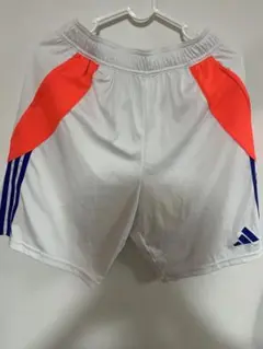 adidas ハーフパンツ M ホワイト/オレンジ