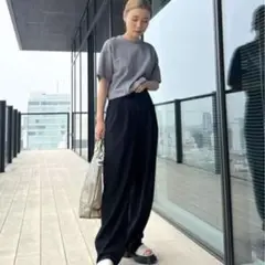 CLANE RIBSTRIPETUCKPANTS リブストライプタックパンツ