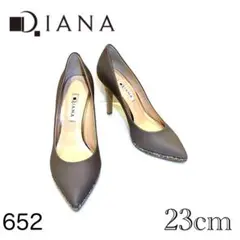 ダイアナ Diana パンプス レザー グリッター スエード グレー ピンク