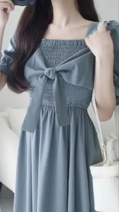 mily bilet ビッグリボンシャーリングワンピース