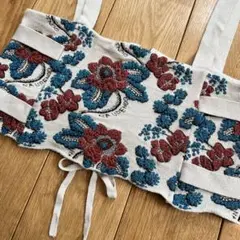 【美品】TAN フラワーモチーフコルセット