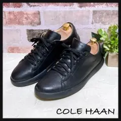 【COLE HAAN コールハーン】レザースニーカー レースアップ 9M 黒