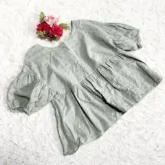 長袖 ブラウス【F】刺繍 透け感 サマー シースルー シアー　夏