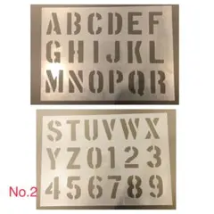 No.2 送料無料 ステンシルシート 縦5cm BOSTONアルファベットセット