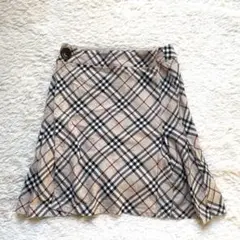 BURBERRY BLUE LABEL スカートノバチェック ラップスカート
