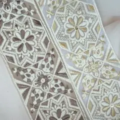 98.インド刺繍リボン 50cm×2本セット