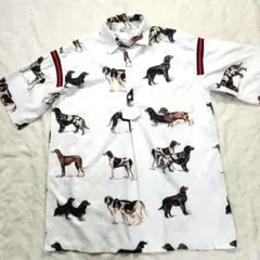 ドッグ　半袖シャツ　総柄