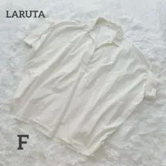 LARUTA ラルータ ドルマンスキッパーシャツ ホワイト コットン F