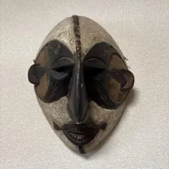 アフリカン プリミティブアートマスク　ナイジェリア　イボ族　木彫