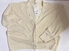 UNIQLO メッシュショートカーディガン オフホワイト　新品　タグ付き