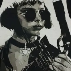 【超希少】LEON マチルダ 絵画タッチ Tシャツ XL レオン 黒 白