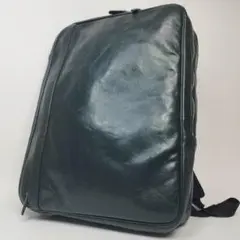 ビジネスレザーファクトリー 2way ビジネスバッグ リュック A4 革 深緑