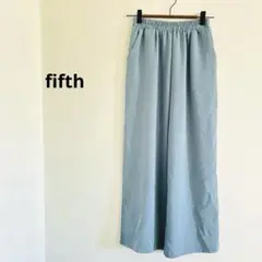 fifth フィフス　ブルー ワイドパンツ イージーパンツ　ゆったり