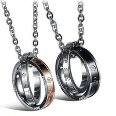 m59【ペアネックレス】☆2個セット ダブルネックレス☆プレゼントにも ②