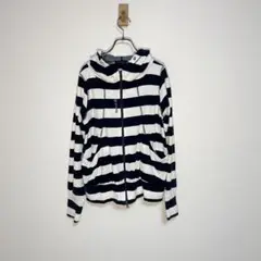 【Reebok】　リーボック　パーカー　長袖　M　サイズ　ボーダー　レディース