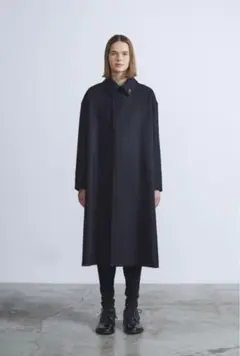 2021 The Reracs リラクス 黒 36 ウール バルカラーコート
