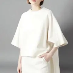 完売品/アドーア/トリプルダンボールカットソー/アイボリー/オーバーサイズ