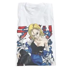 ドラゴンボール 新品 アニメ 人造人間18号 Tシャツ XL ホワイト