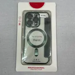 Muzif iPhone 16 Pro ケース グリーン 手帳型 Magsafe