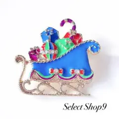 新品未使用品♡ブローチ美品ソリお洒落クリスマスゴールドヴィンテージ海外インポート