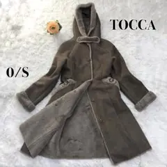 ♡TOCCA♡ フェイクムートンコート ボア リボン ブラウン グレージュ